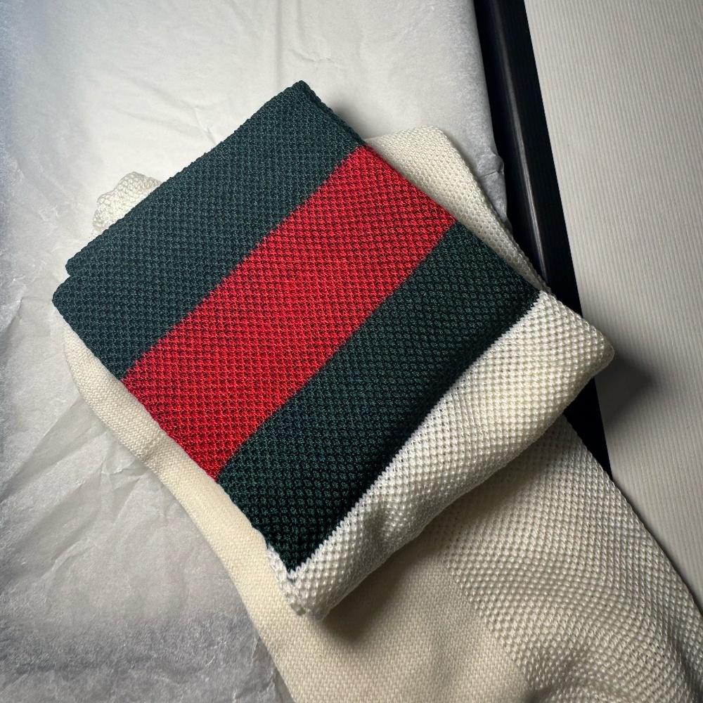 NWT Gucci “Suzanne” Web Stripe Tights – Made in Italy – Size M